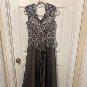 Xscape women’s beaded maxi evening dress.